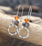 Silver hoop earrings