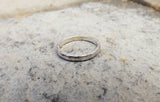 Narrow Silver Meteorite Ring 2
