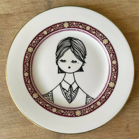 Illustrated Vintage Plate - Fran