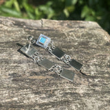 turquoise drop earrings long 3