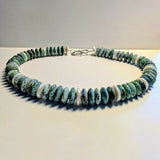 Peruvian Turquoise and Mother of Pearl Disc Necklace 3