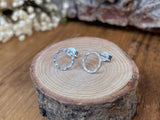 Silver Luna Circle Stud Earrings by Curious Magpie Jewellery 6