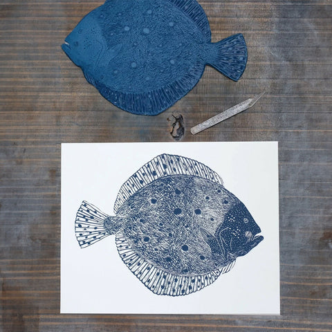 Turbot Limited Edition Lino Print