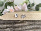 Frosted Silver Leaf Earrings by Curious Magpie Jewellery 8