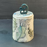 Fruitfulness - lidded pot - handmade ceramic