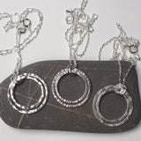 Silver Hoop Pendant Necklace