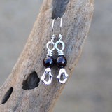 Garnet Silver Earrings