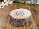 Silver Tree Bark Stud Earrings by Curious Magpie Jewellery 4