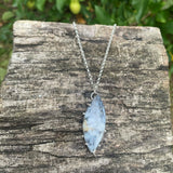 Dendritic opal pendant necklace