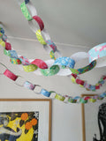 Marbled Paper Chains - For Birthdays, Easter, Christmas, and all Celebrations