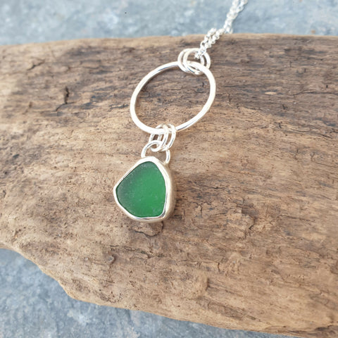 Silver and Seaglass Pendant