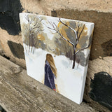 The Wood In Winter - Original Painting On Wood