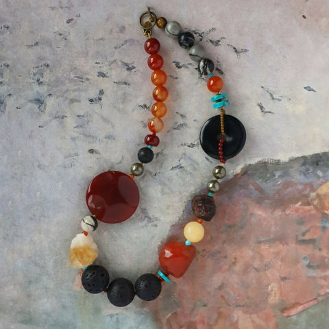 Fire Rock Necklace - Gemstones