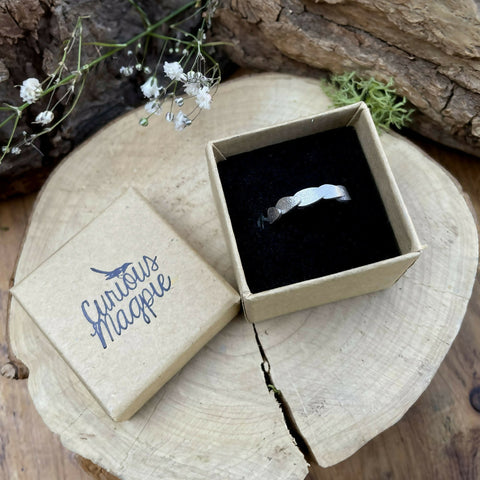 Sterling Silver Petal Echo Ring - Handmade