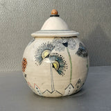 Flowertown Treasure Jar - handmade ceramic