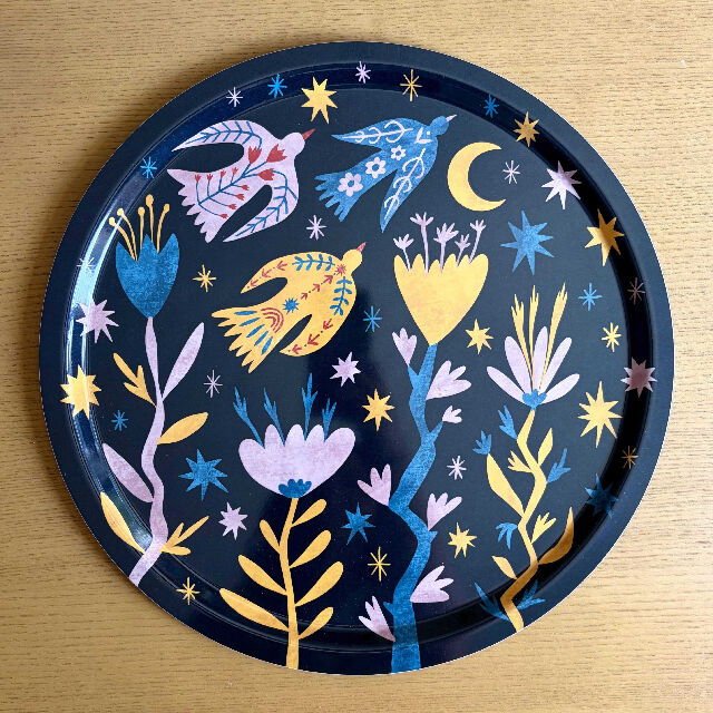 Folk Birds - Round Tray