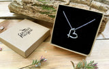 Silver Twig Heart Necklace by Curious Magpie 5