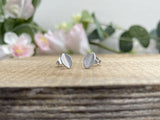 Frosted Silver Leaf Earrings by Curious Magpie Jewellery 10