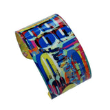 Wonderful O - Printed Aluminium Cuff Bracelet