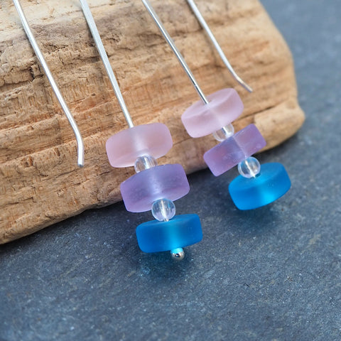 Glass Bead Drop Earrings