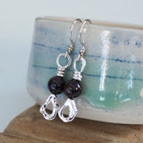 Garnet Silver Earrings