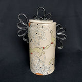 Garden Angel Lidded Jar- handmade ceramic