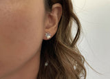 Silver Blossom Stud Earrings by Curious Magpie Jewellery 7