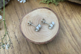 Silver Petal Twist Stud Earrings by Curious Magpie Jewellery (4)