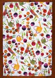 Busy Veg Tea Towel - Freya Snow