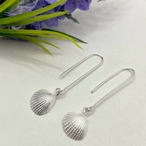 Clam Shell Earrings - Sterling Silver