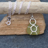 The Hug - Sterling Silver Sea Glass Pendant Necklace