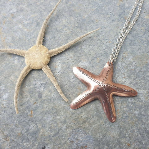 Copper Starfish Pendant