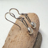Mother of Pear Silver Dangle Earrings