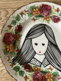 Illustrated Vintage Plate - ANNA