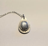 Rosecut Sapphire Pendant & Chain