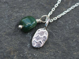 Double Pendant Necklace - Daisies and Green Moss