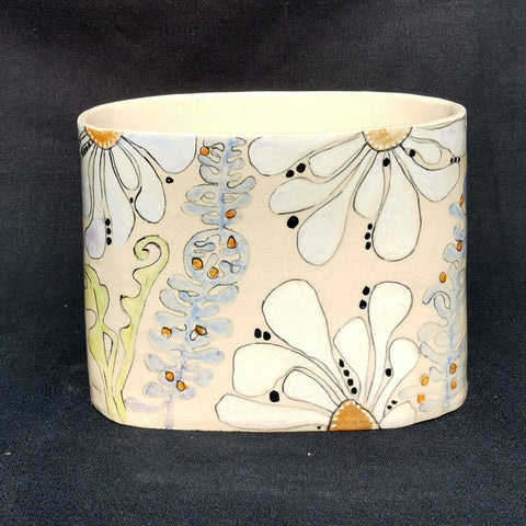 Summer Daze Vase or Utensil Holder - handmade ceramic