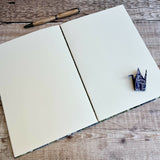 Blue & Green Floral Kimono Silk - Journal