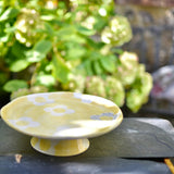 Big Blossom Pedestal Cake Stand - Handmade - Painted Porcelain