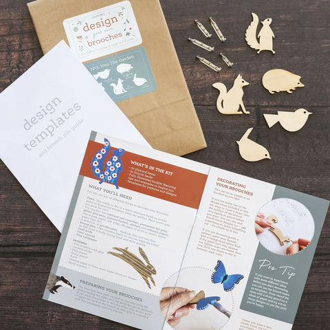 Design Your Own Brooches Kit - Into The Garden