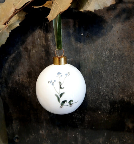 Water Forget-Me-Not Bauble Decoration - Fine China