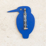 Kingfisher - Hand Painted Brooch