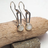 Mother of Pear Silver Dangle Earrings