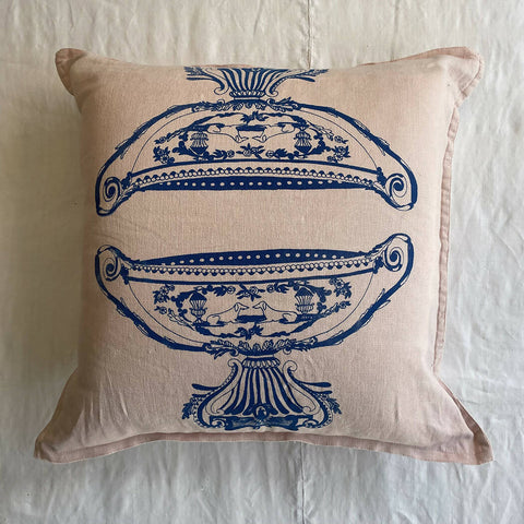 Blue Hound Cushion Cover - Screen Print