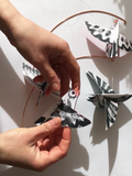 Black and White Colour Belly Paper Birds - Mobile