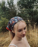 Midnight Garden Silk Scarf 53cm Silk Twill Hand-Rolled Hem