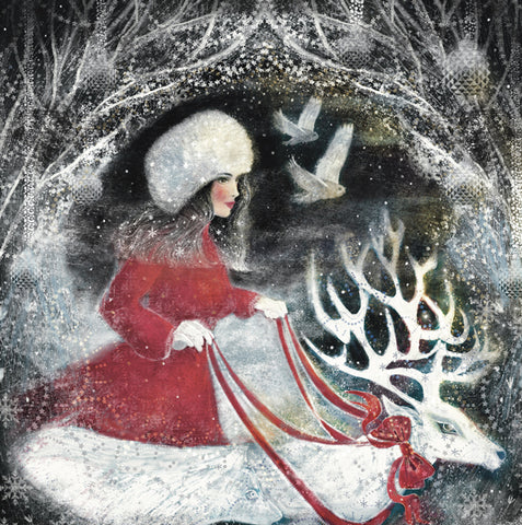 Tarjeta De Felicitación Artery8 'Winter Oak Tree' - Tamaño 17.5x12.5 Cm, Interior En Blanco, Con Sobre - Para Cumpleaños, Aniversarios, Regalos