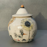 Flowertown Treasure Jar - handmade ceramic