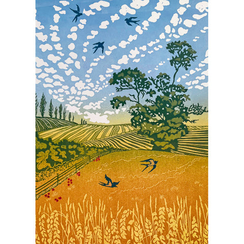 A fine art greeting card by printmaker Anne Townshend