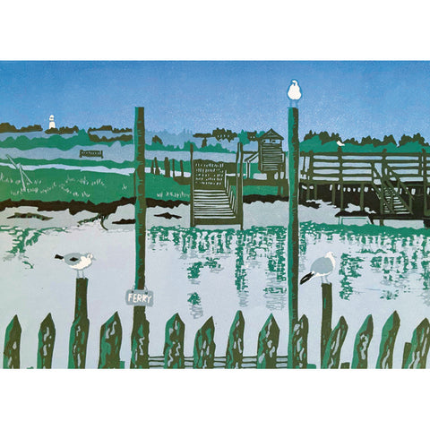 A fine art greeting card by printmaker Anne Townshend